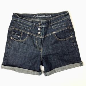 “NEXT” high waist cuffed denim shorts- 10